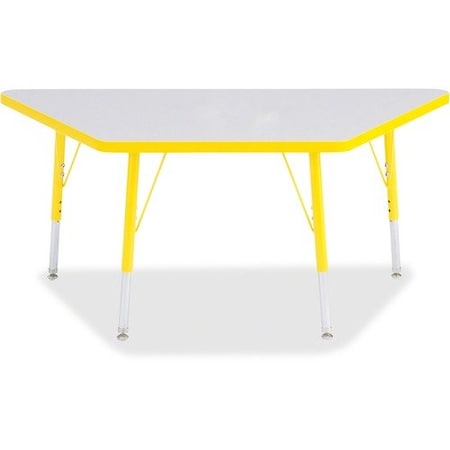 Jonti-Craft TABLE, TRAPEZOID, 24X48, GY/YW JNT6438JCE007